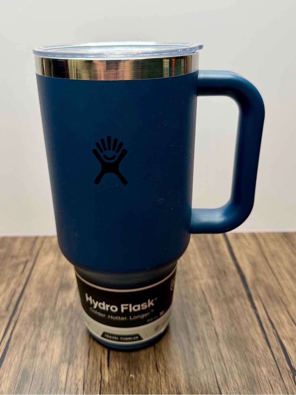 Hydro Flask Blue Insulated Travel Mug with Handle. New